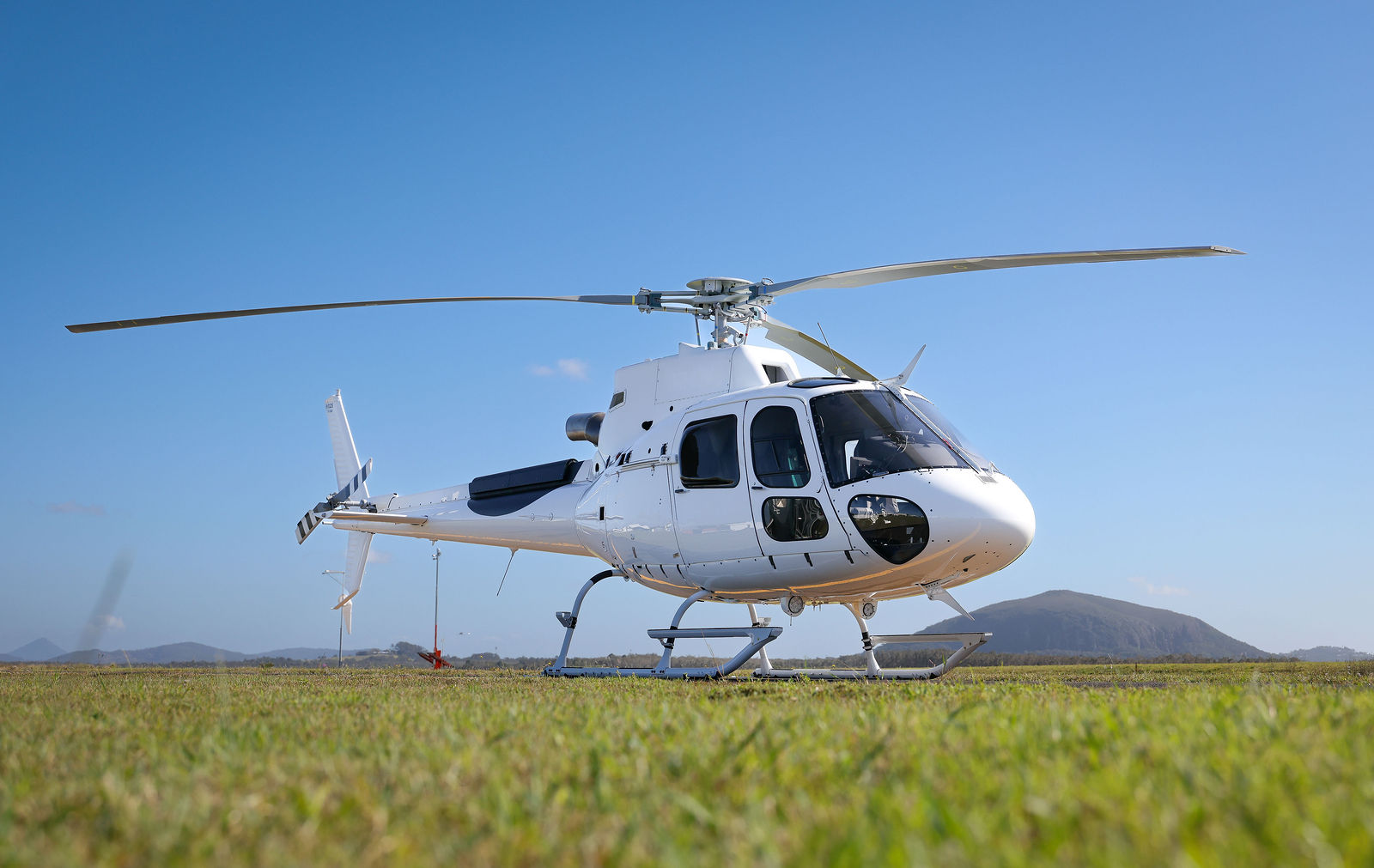 McDermott Aviation Airbus H125 helicopter on the Sunshine Coast