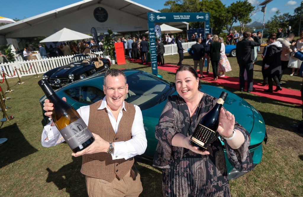 Travis Schultz and SunnyKids CEO Kathleen Hope at the inaugural Noosa Winemakers Lunch for SunnyKids